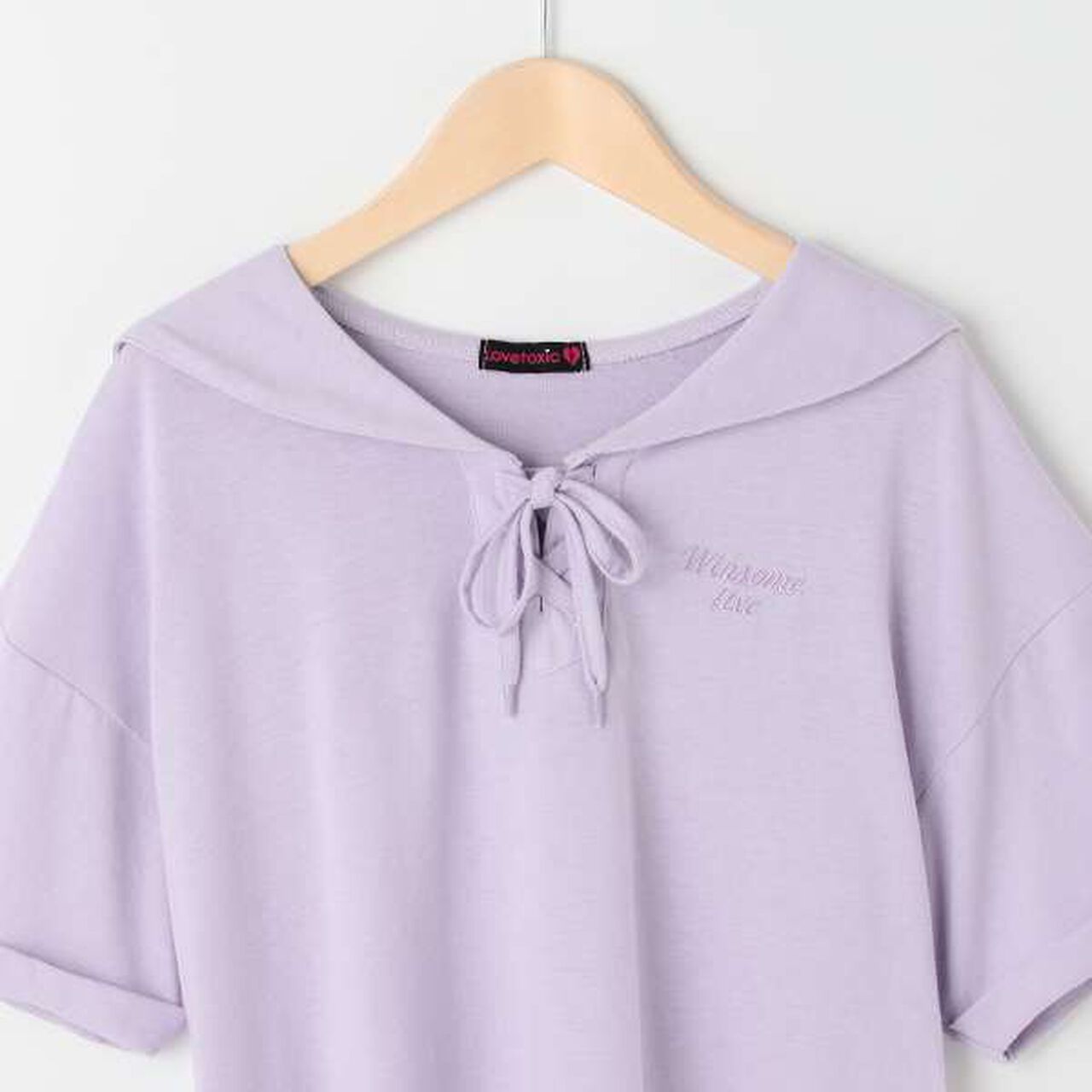 Sailor Collar Half T-Shirt,Sax blue, large image number 4