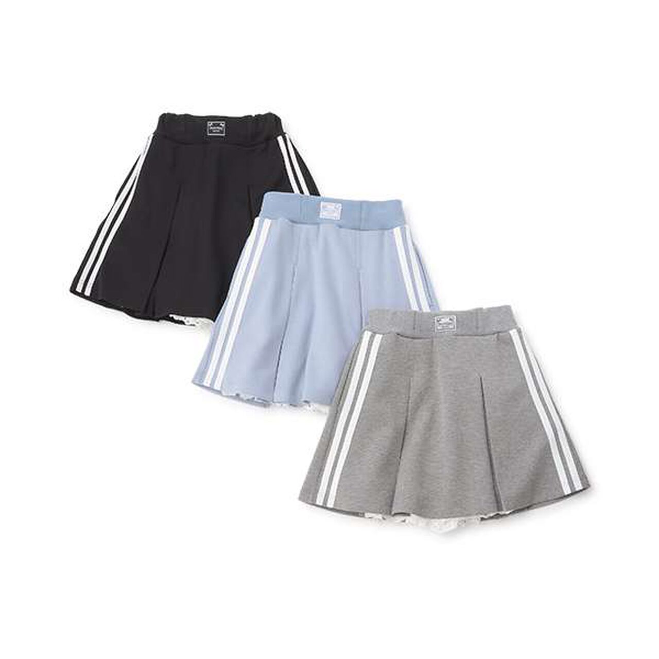 Jersey Skirt & Lace Pants Set,Gray, large image number 2