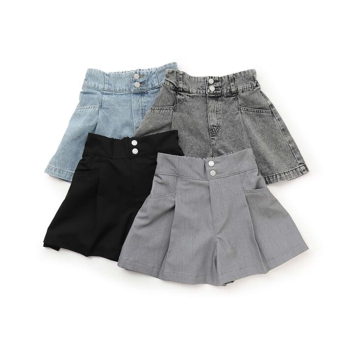 Tuck Flare Culottes for Beautiful Legs,Blue, medium image number 7