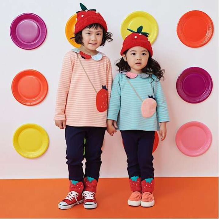 Strawberry Leggings,Navy, medium image number 2