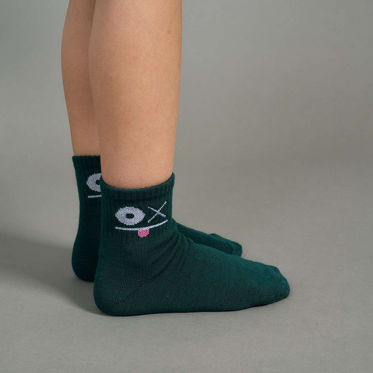 Funny Face Crew Socks,Yellow, large image number 19