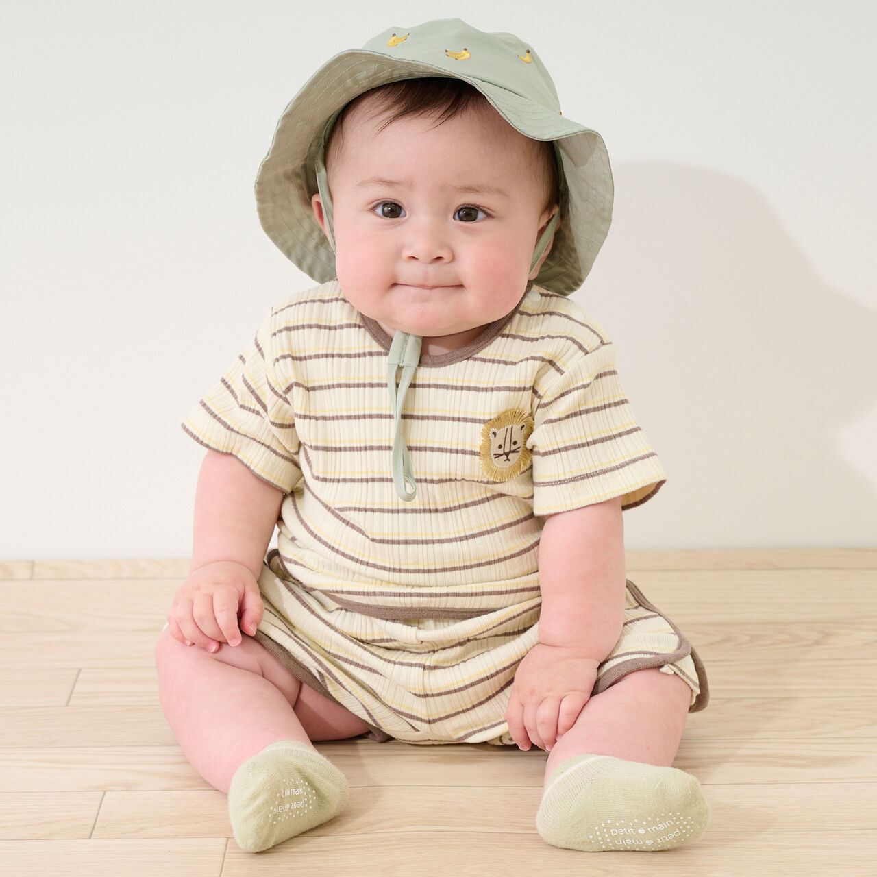 Multi Stripe Outfit Set,Brown, large image number 0