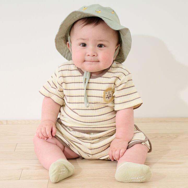 Multi Stripe Outfit Set,Brown, medium image number 0