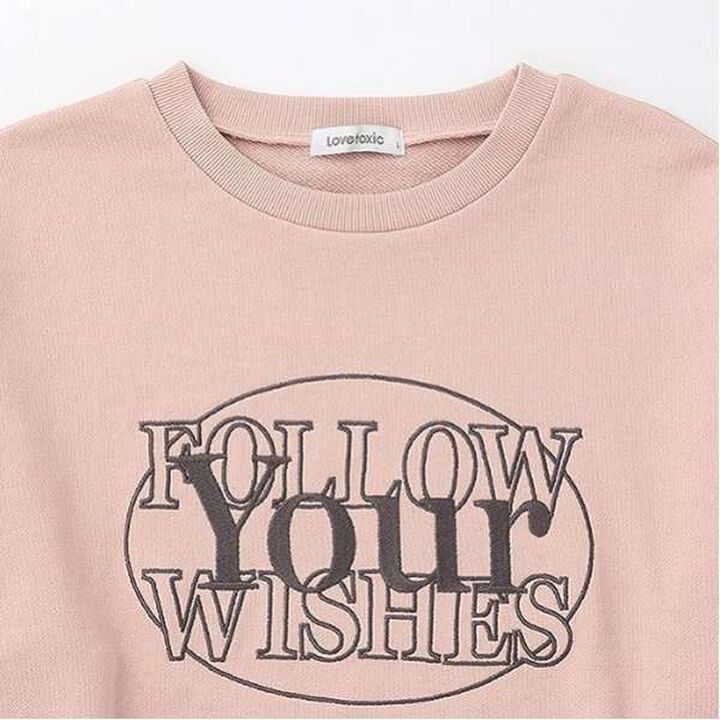 Circle Embroidery Pullover,Emerald green, medium image number 8