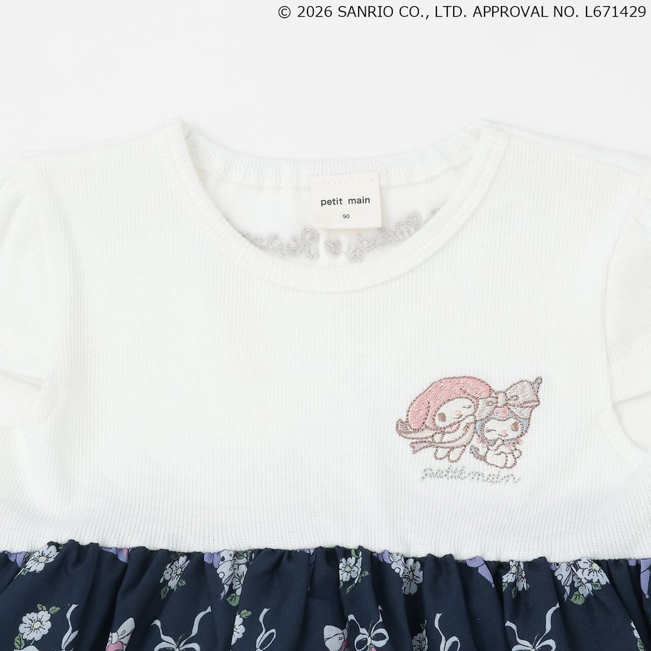 [Sanrio Characters/Cool Sensation] Short-Sleeve Fabric Combo One-Piece Dress,Red, large image number 5