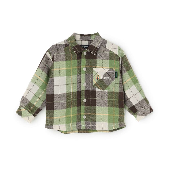 [Popular Item Restocked] [Not Available at Physical Stores] Long-Sleeve Checkered Shirt with Train Embroidery,, medium