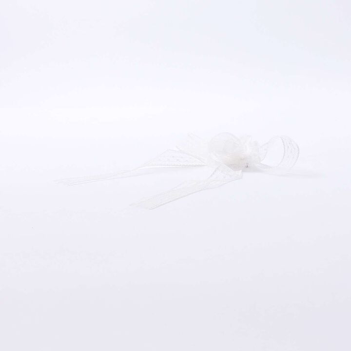 [Graduation Attire] Lace Ribbon Corsage,Off white, medium image number 4