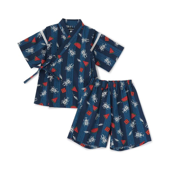 Insect Print Jinbei,Light khaki, medium image number 2