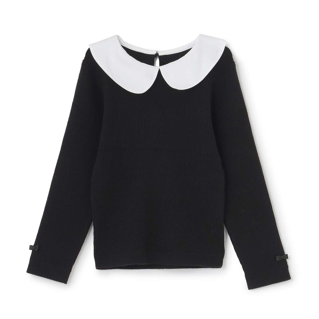 [Machine Washable] Ribbed Knit with Collar,Striped, large image number 16