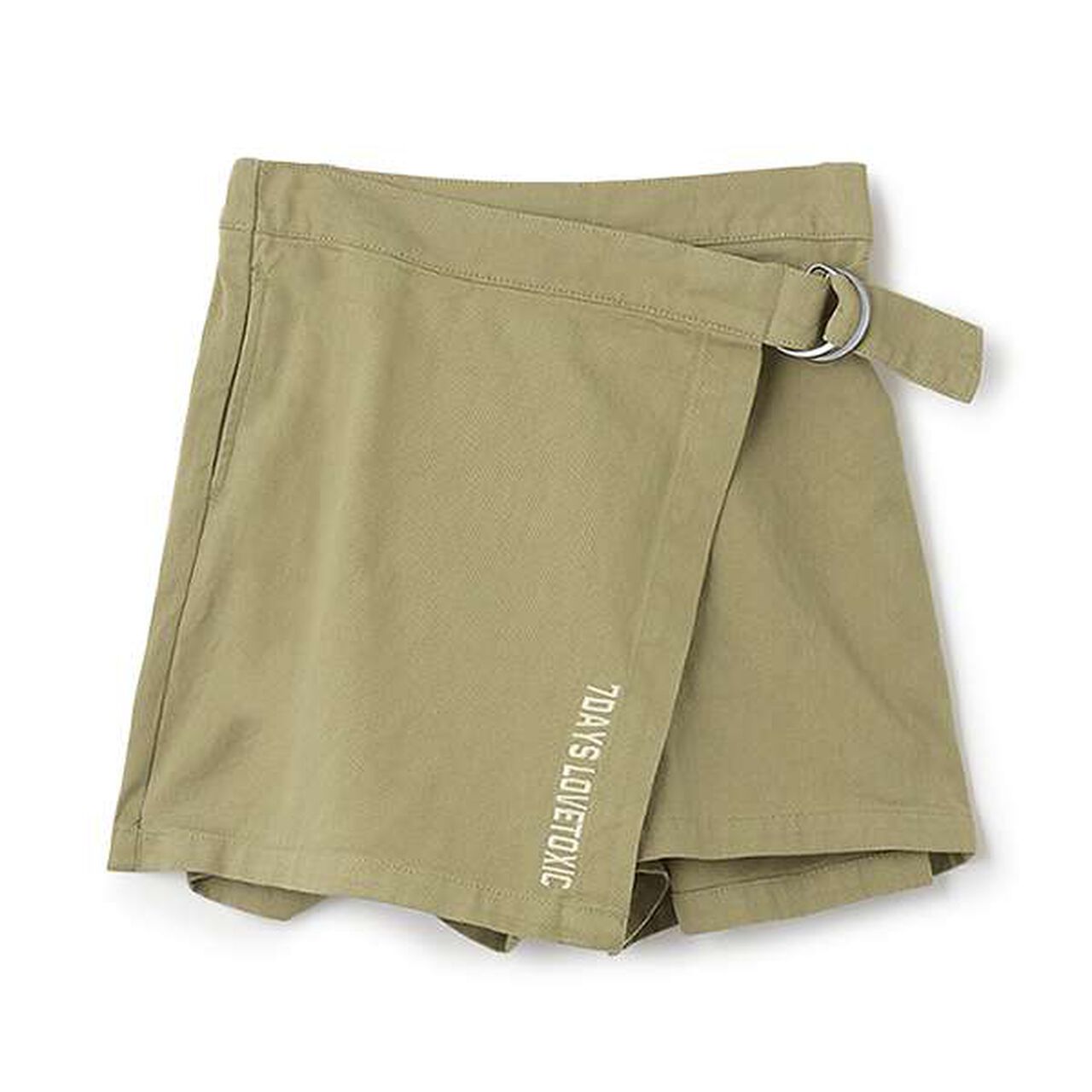 [7 Days] Wrap Culottes Skirt,Khaki, large image number 8