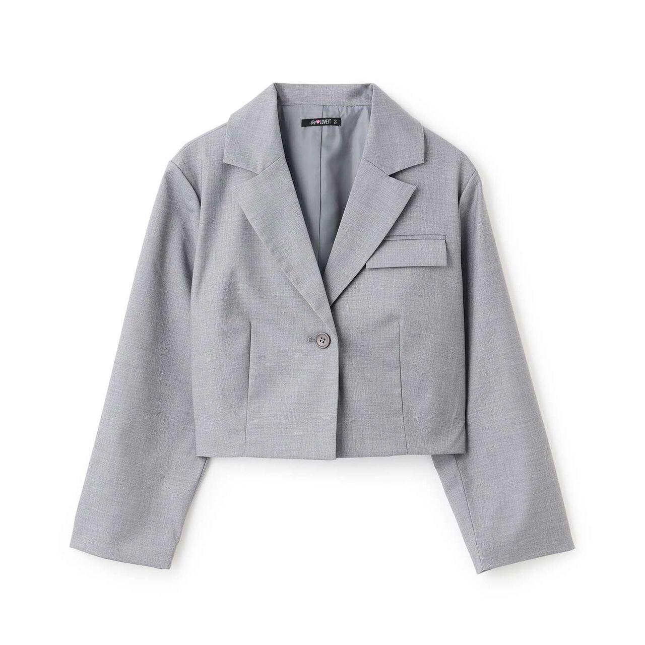 [Graduation Attire] Cropped Jacket,Charcoal gray, large image number 6