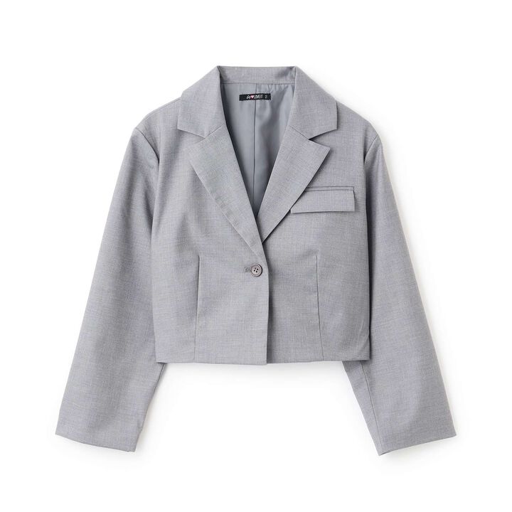 [Graduation Attire] Cropped Jacket,Charcoal gray, medium image number 6