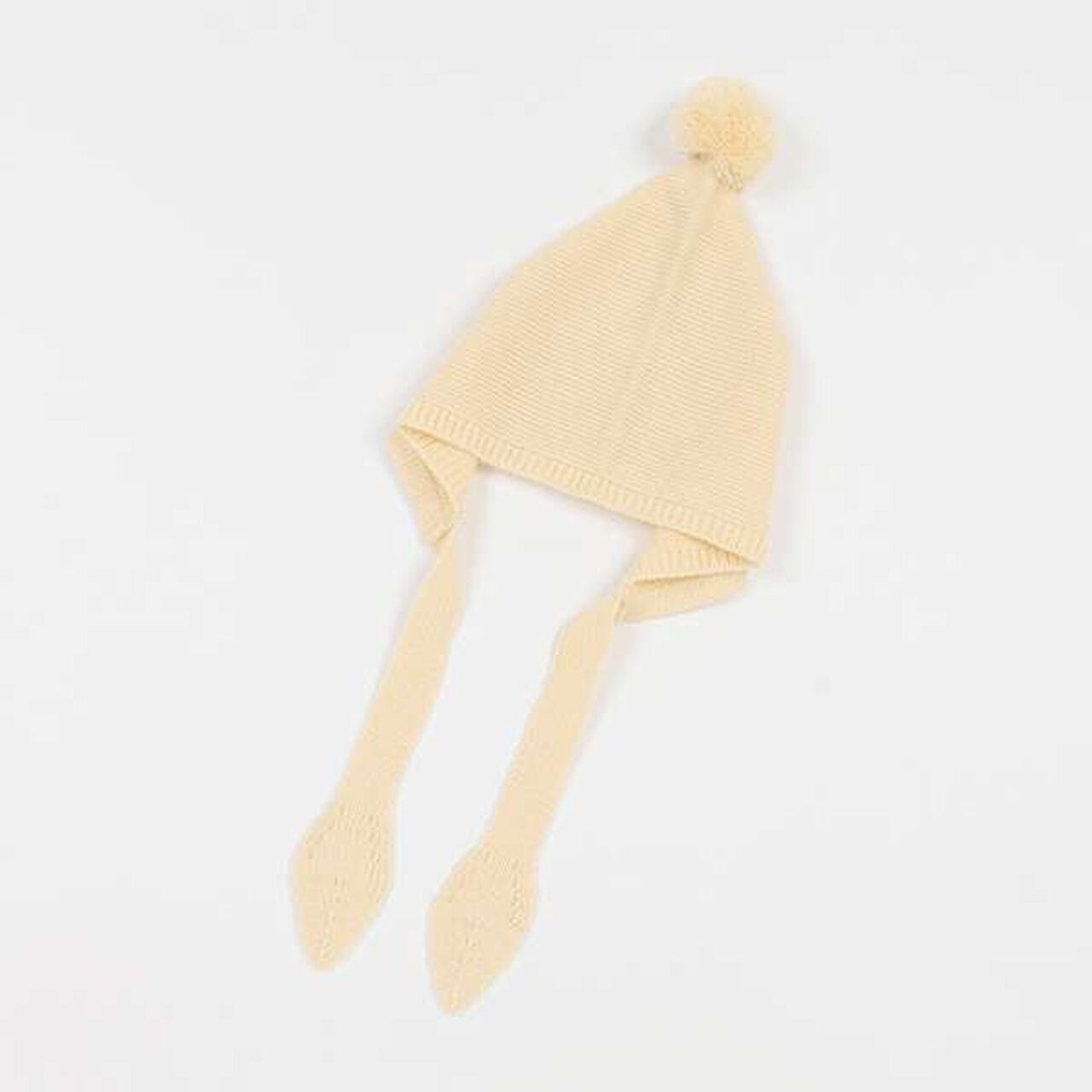 Bonnet-Style Knit Hat,Ivory, large image number 0