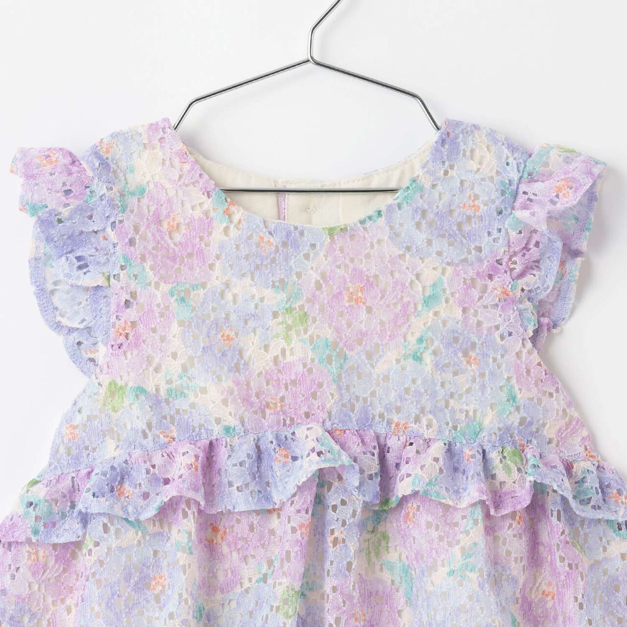 Floral Lace One-Piece Dress,Pink, large image number 2