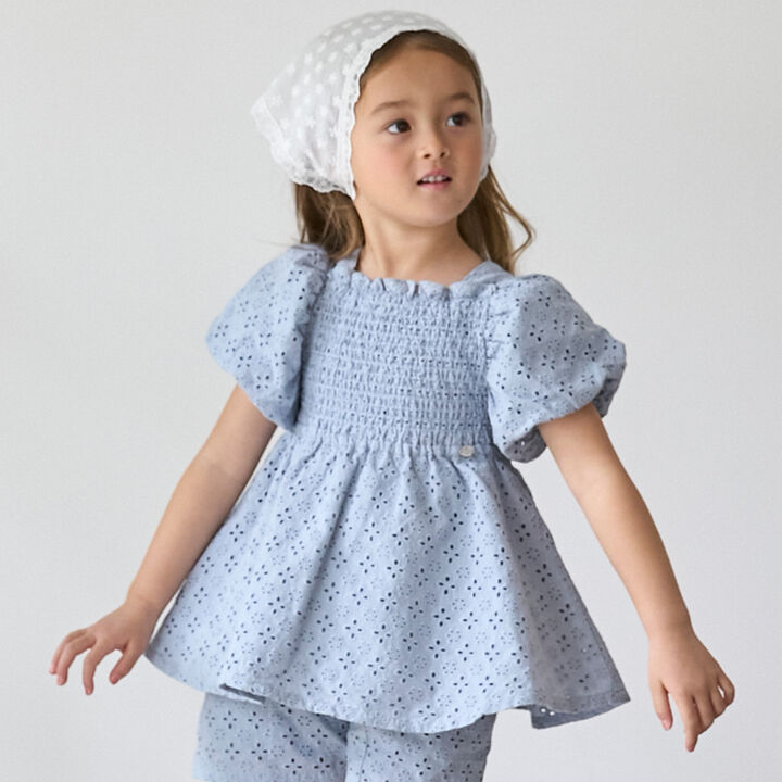 [Link] Lace Puff Sleeve Tunic,, medium