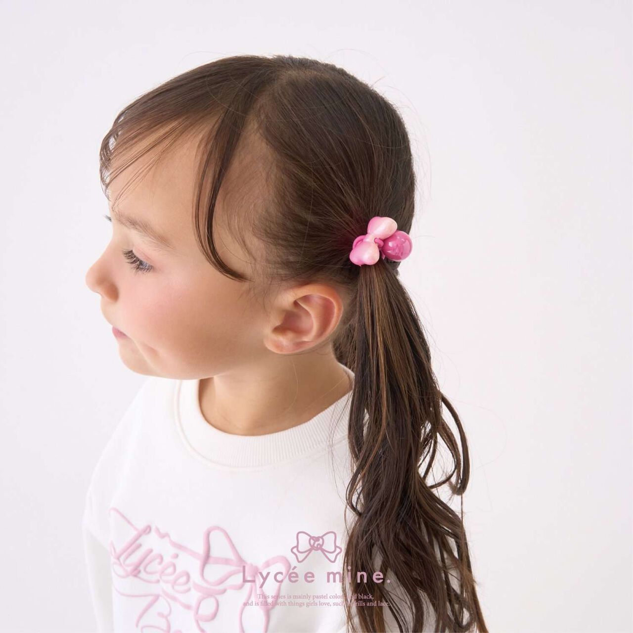 [Lycee Mine Ballet Series] Gradient Ribbon Hair Ties 2P Set,Cherry Pink, large image number 0