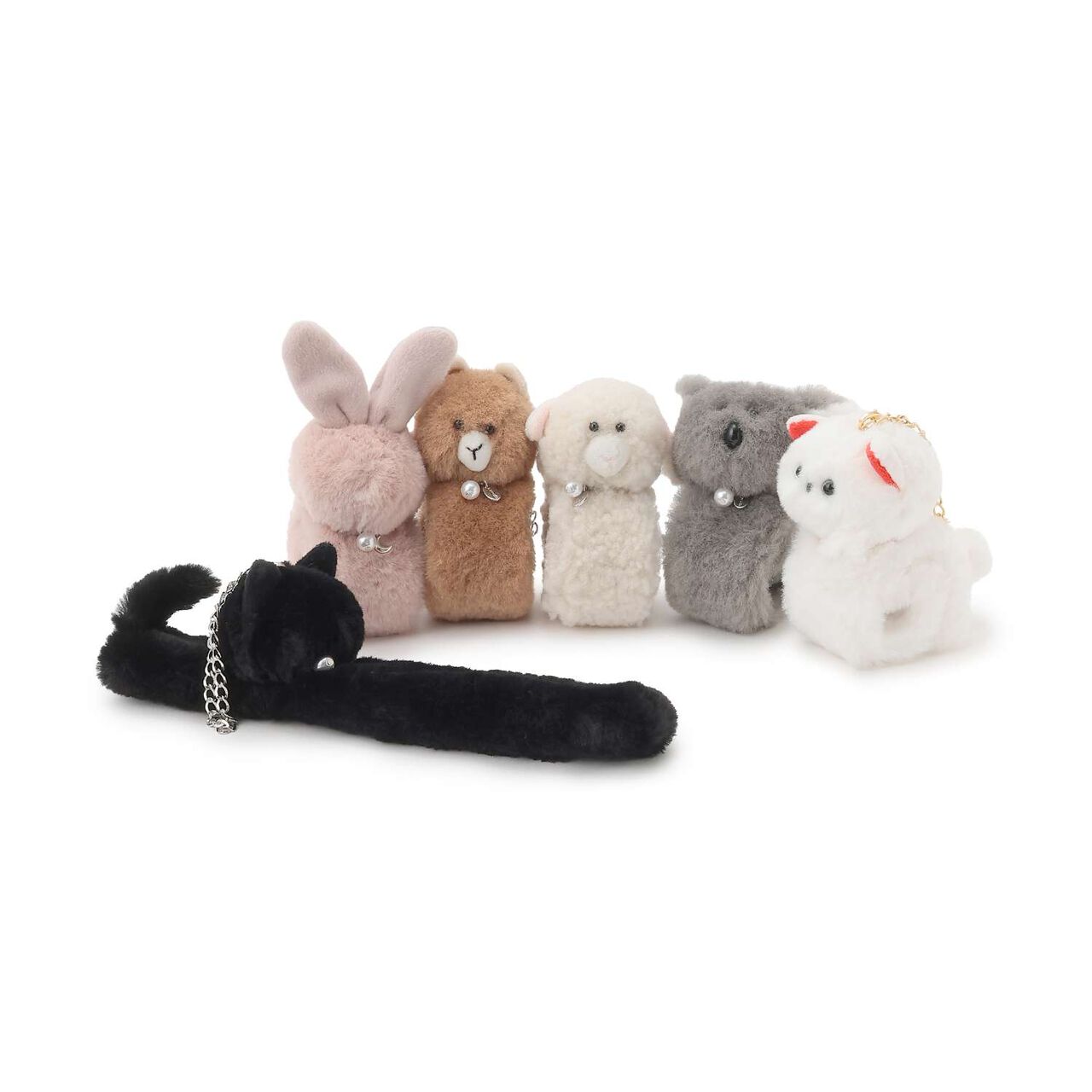 Animal Faux Fur Kururu Bag Charm,Gray, large image number 5