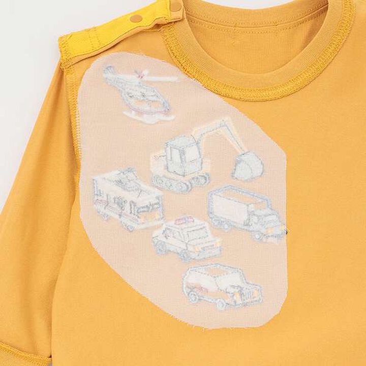 Vehicle Appliqué Back Panel Long-Sleeve T-Shirt,Blue, medium image number 7