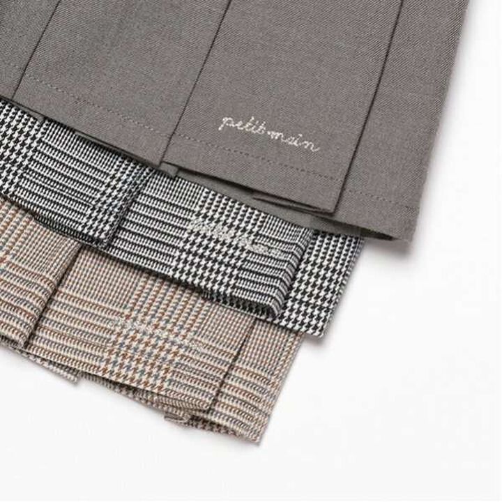 [Link] Double Waist Pleated Skirt-Pants,Brown, medium image number 16