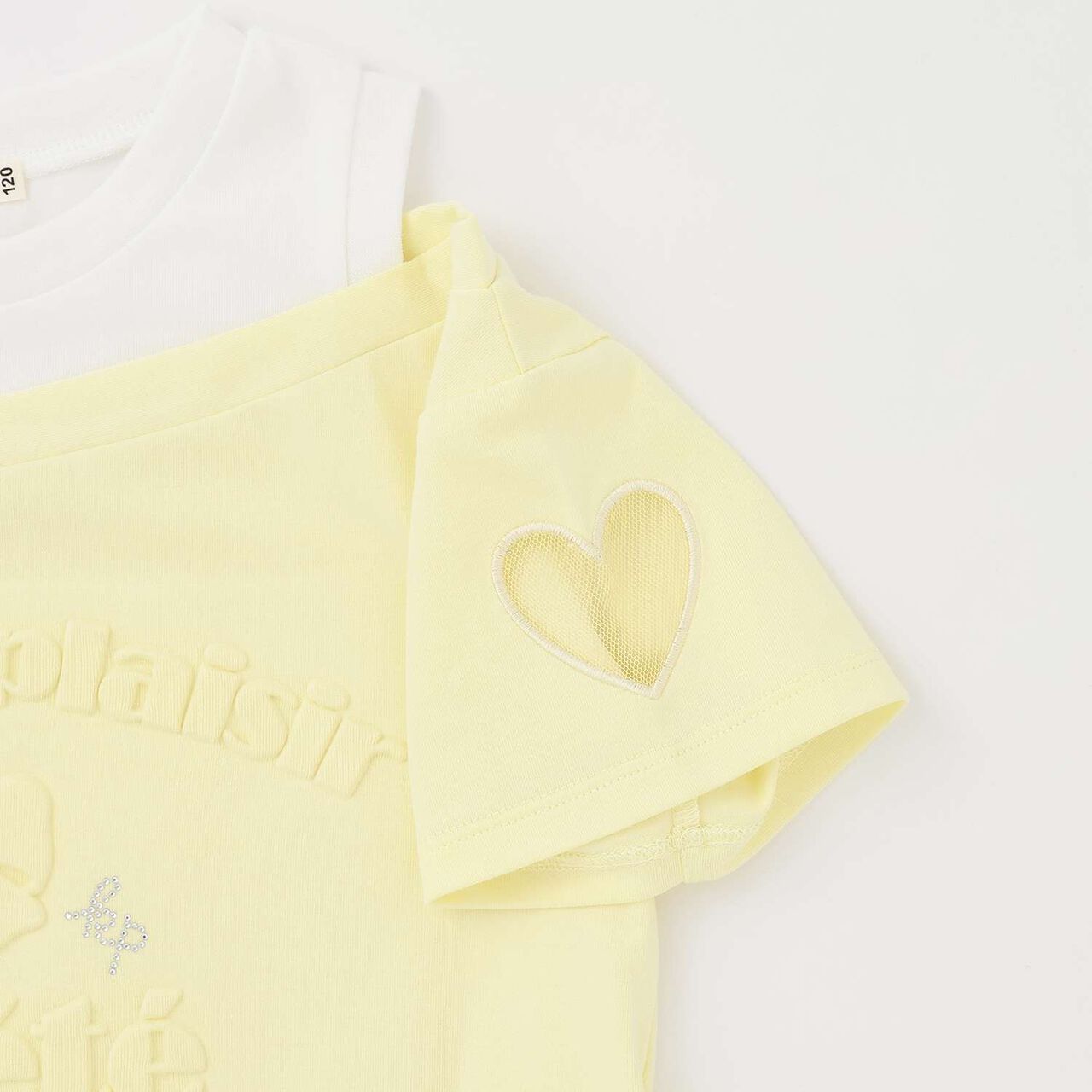 [Cool Touch] Puffy Logo Shoulder Opening T-Shirt,Mint, large image number 4