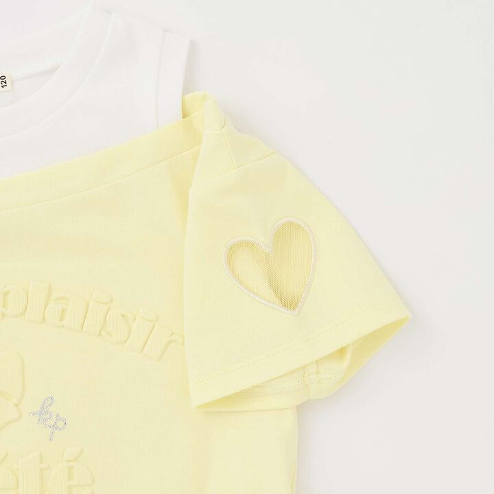[Cool Touch] Puffy Logo Shoulder Opening T-Shirt,Mint, medium image number 4