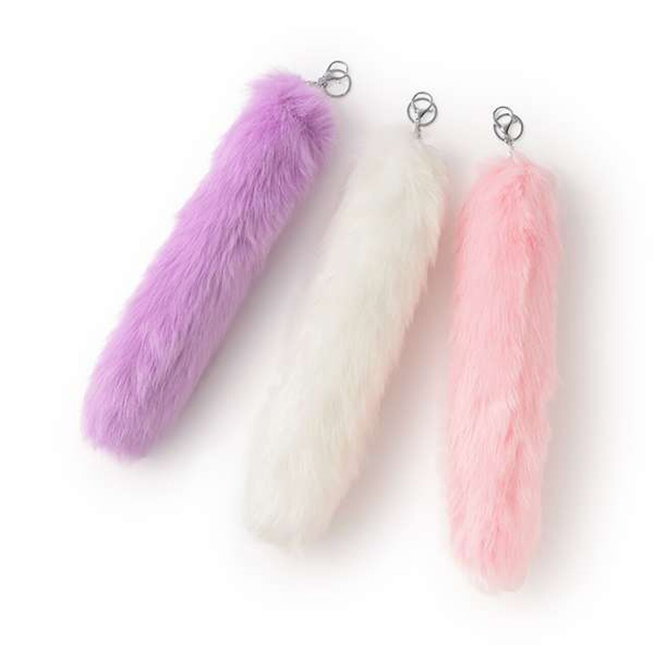 Faux Fur Tail Charm,Pink, large image number 3