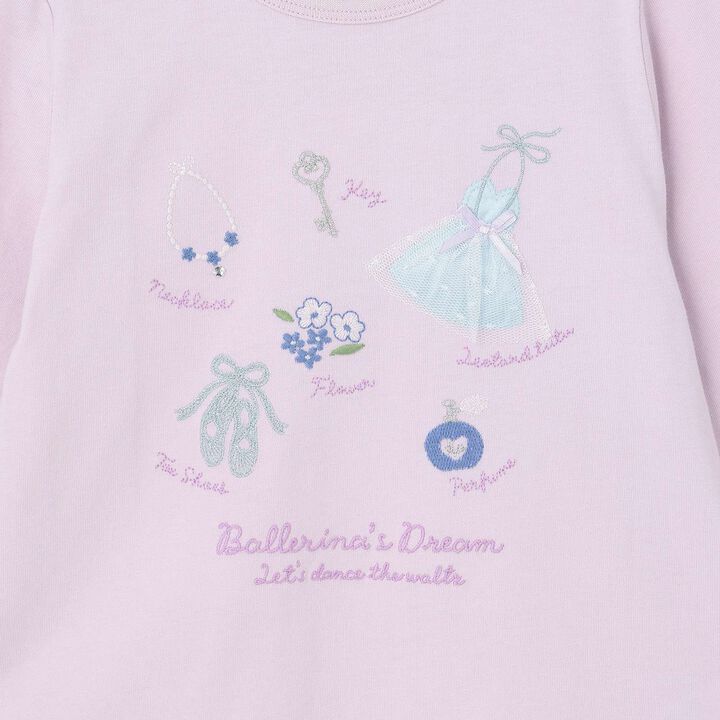 Ballet Motif Long-Sleeve T-Shirt,Off white, medium image number 3