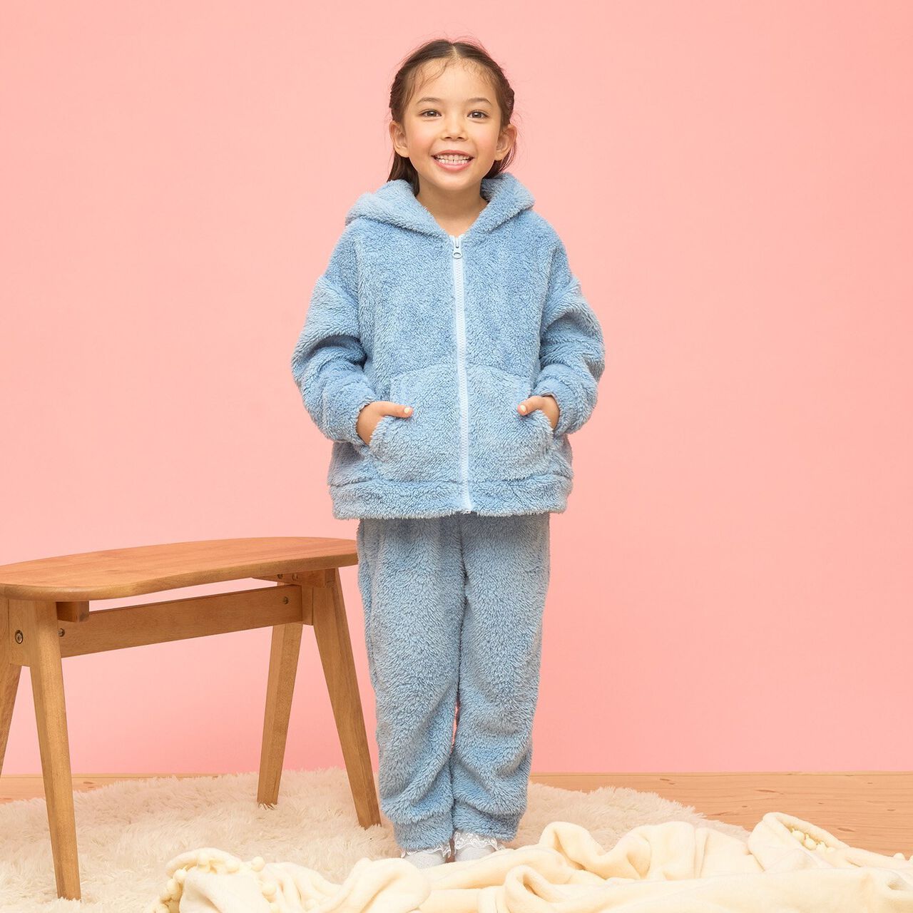 Bunny & Cat Hoodie & Pants Set,Lavender, large image number 22