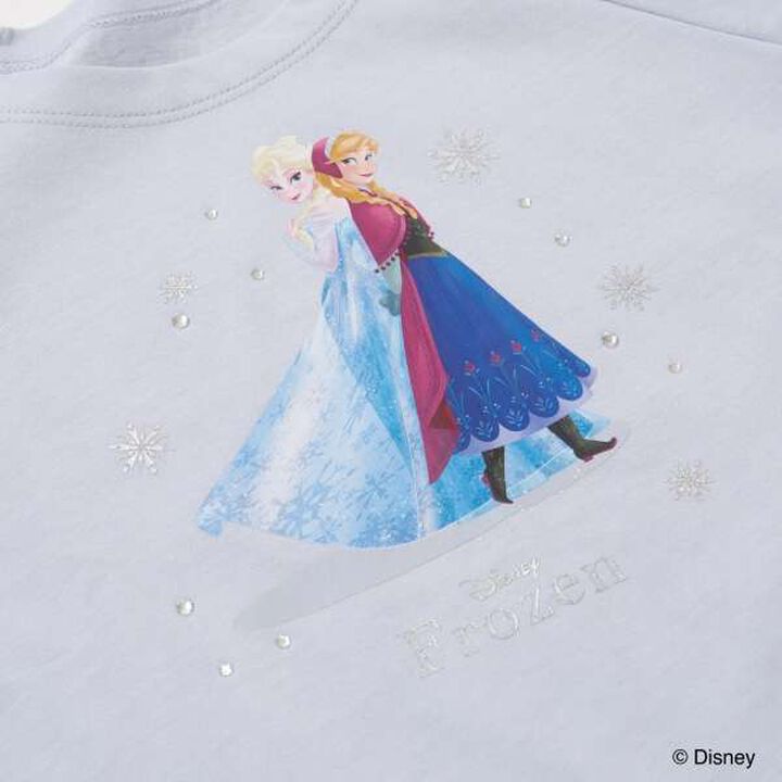[Frozen] [Soft Cotton] Anna and the Snow Queen / Sparkling T-Shirt,Off white, medium image number 13