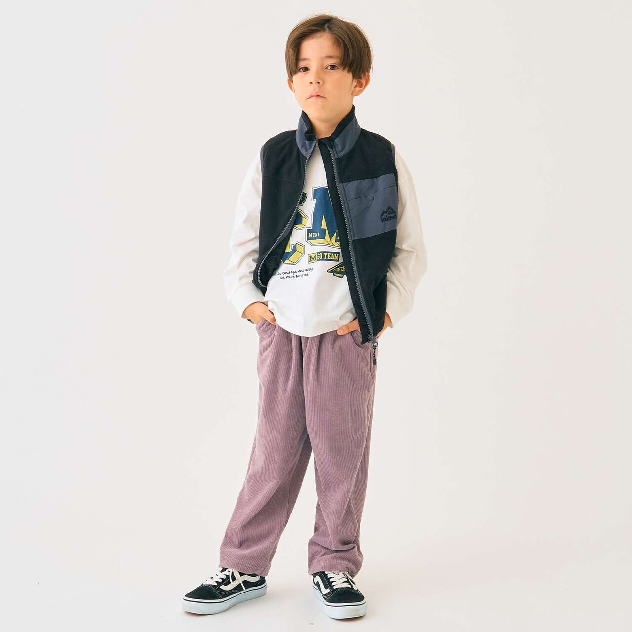 Fleece Vest,Off white, large image number 14