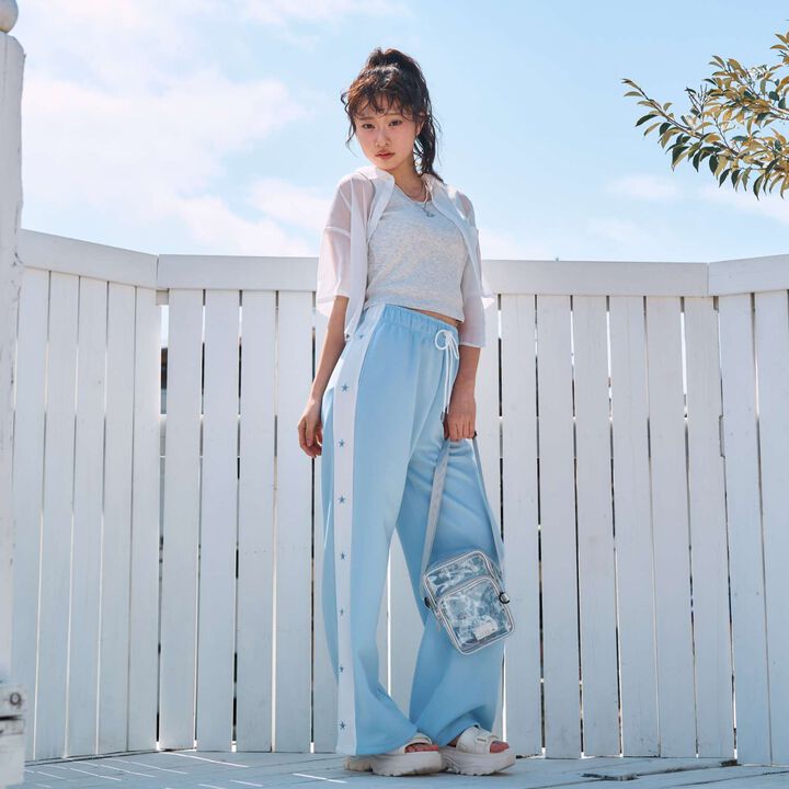[LTXC / Quick-Dry Absorbent] Star Embroidered Track Pants,, medium