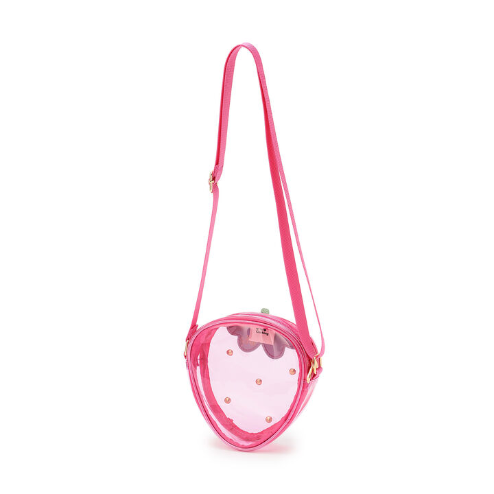 Clear Strawberry Shoulder Bag,Pink, medium image number 1
