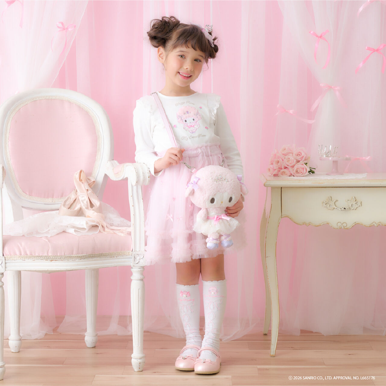 My Melody/My Sweet Piano Long-Sleeve T-Shirt,Off white, large image number 14