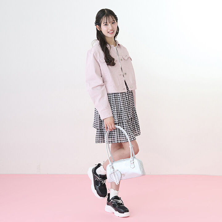 Heart Charm Long Handle Bag,Light blue, medium image number 24