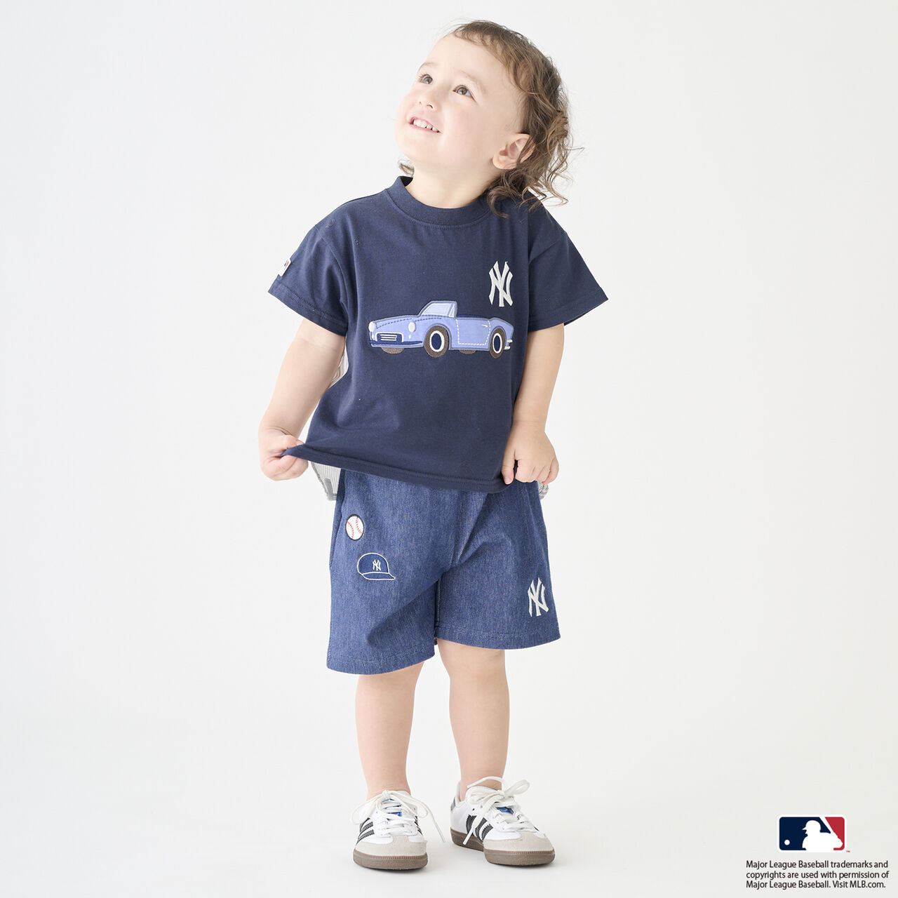 [MLB] Cut Half Pants,Navy, large image number 0