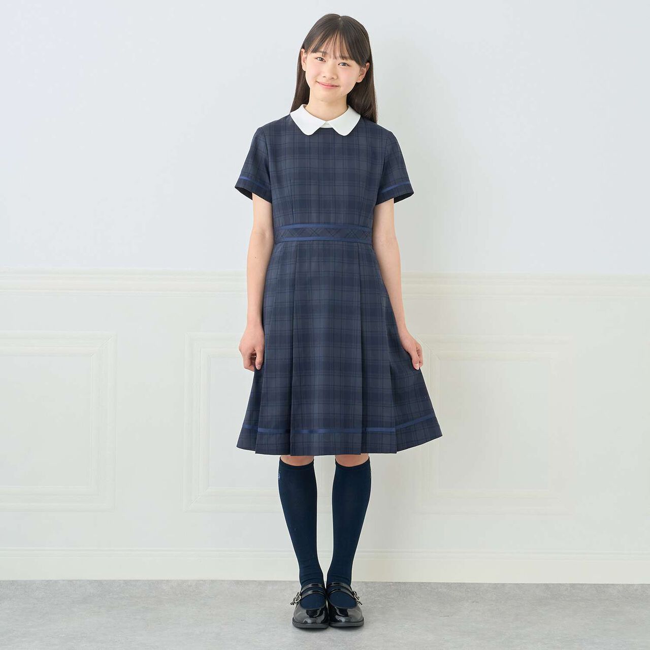 [Graduation Attire] Embroidered Logo Knee-High Socks,Deep red, large image number 17