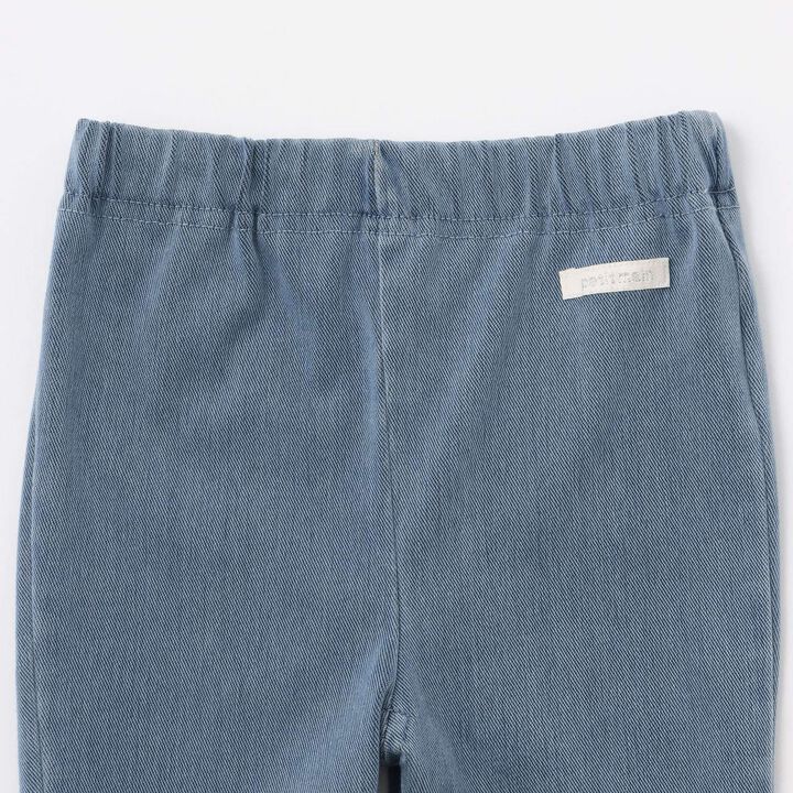 [Cool Touch] 3/4 Length Hem Frill Leggings,Sax blue, medium image number 2