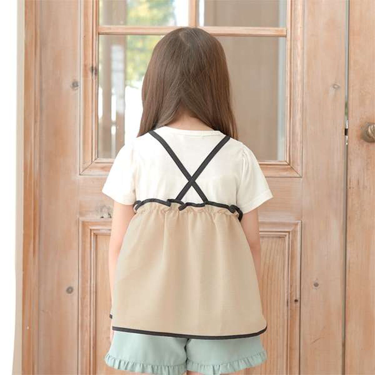 Bi-Color Camisole Docking Top,Cream, large image number 4