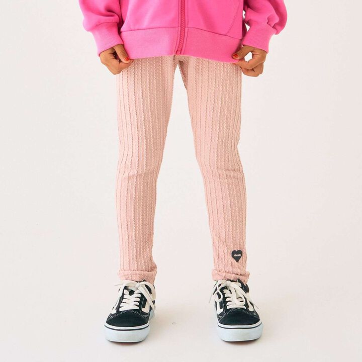 Cable Leggings,Pink, medium image number 0