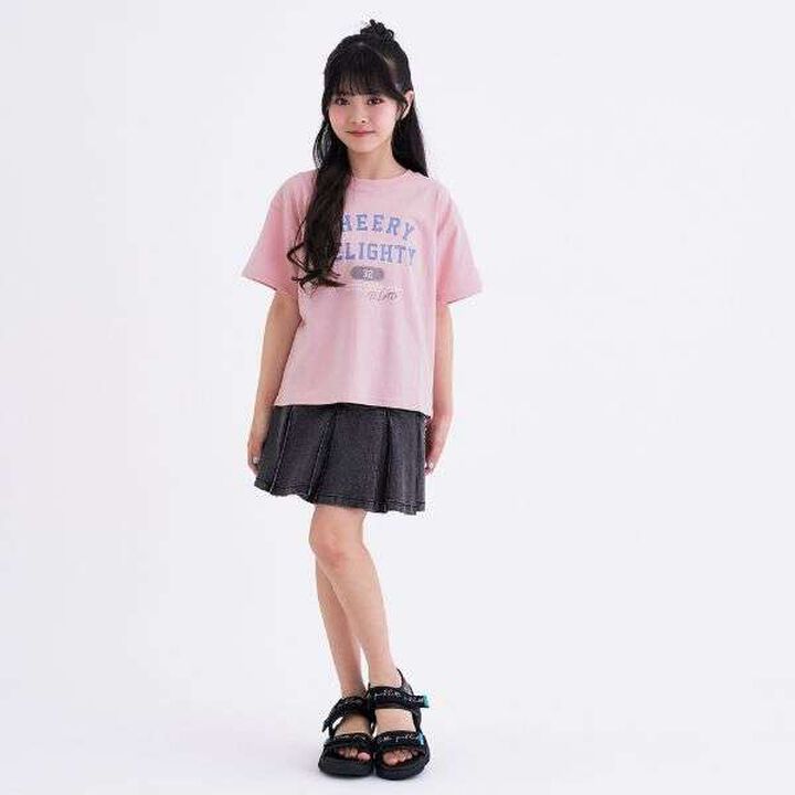 [Daily Price] 100% Cotton College Print Short Sleeve T-Shirt,Off white, medium image number 8