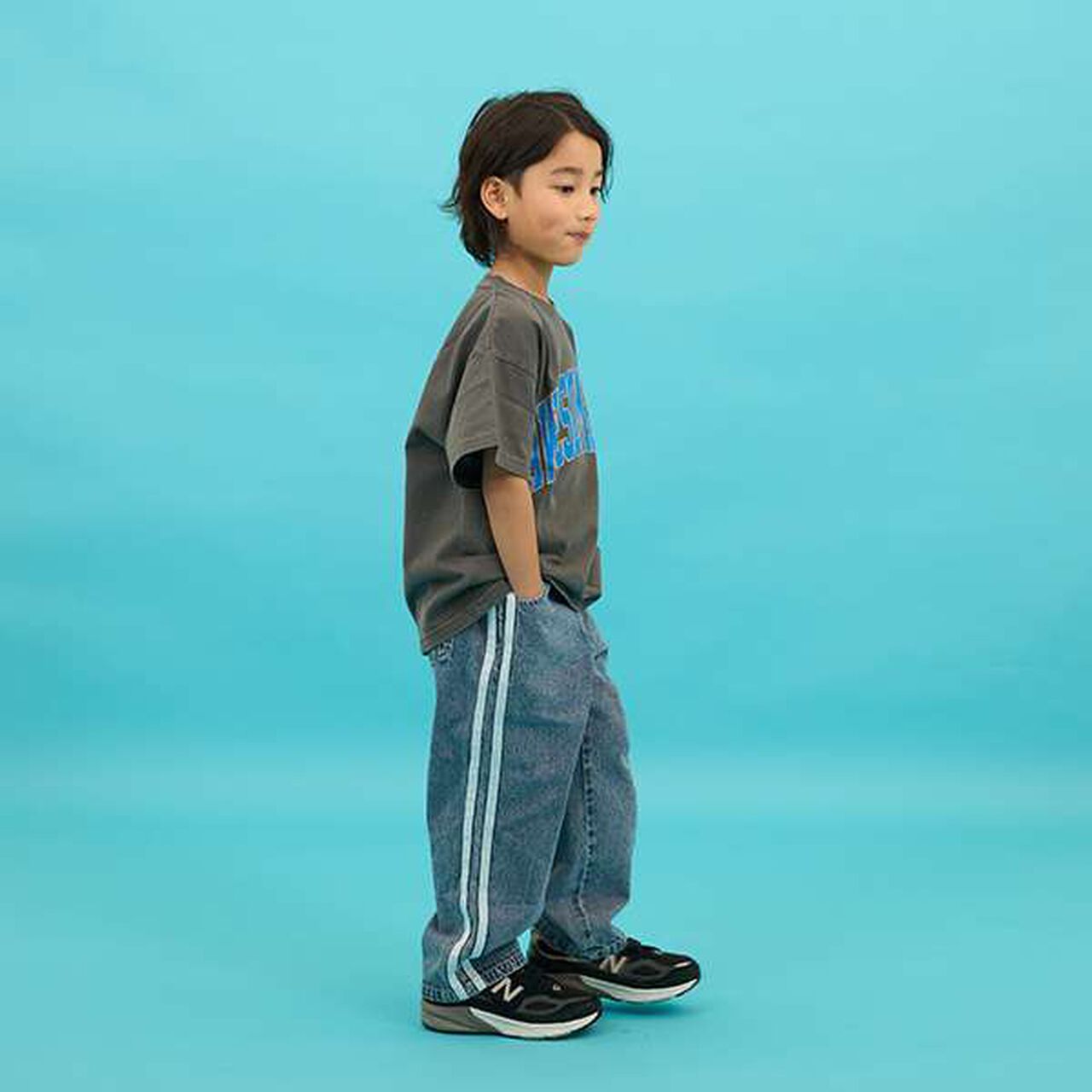 [SKIT0LY] [Heavyweight Jersey] Pigment College Printed T-Shirt,Charcoal gray, large image number 6