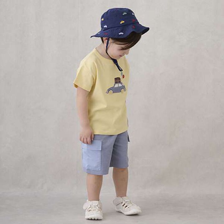 Cut Half Pants with Pockets,Blue, medium image number 1