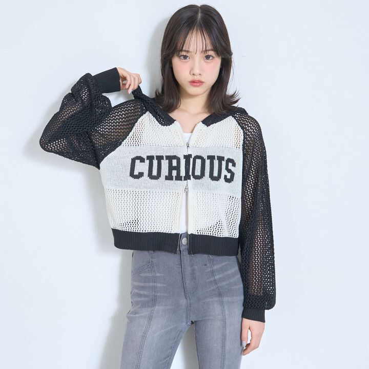 LTXC Washable Mesh Knit Zip Parka,Brown, medium image number 3