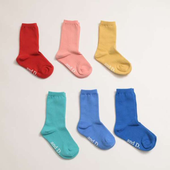 Daily Colored Socks,Lemon yellow, medium image number 1