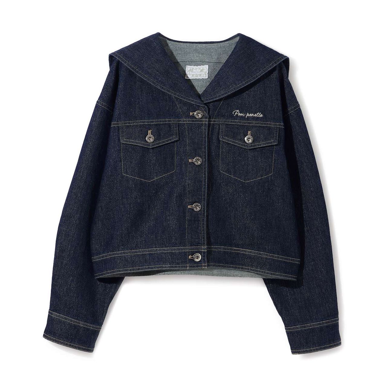 [Sailor Denim Jacket] [Available in 130cm],Navy, large image number 9