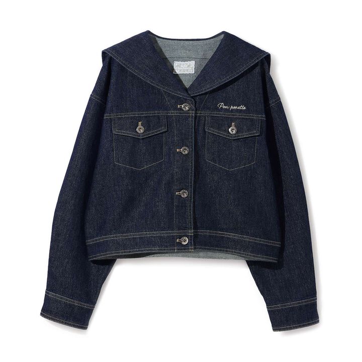 [Sailor Denim Jacket] [Available in 130cm],Navy, medium image number 9