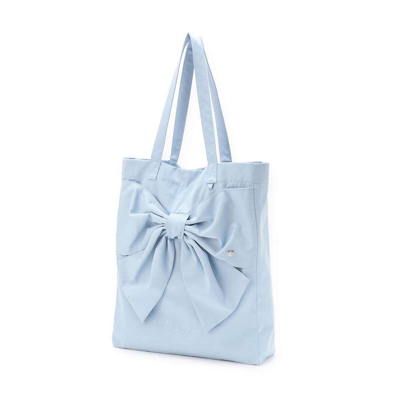 BIG Ribbon Tote♪,Light blue, large image number 0