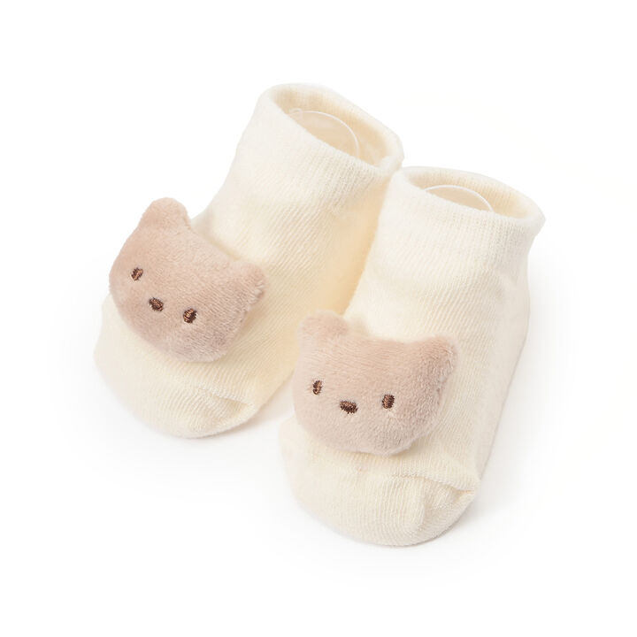 Animal Motif Cup Socks,Beige, medium image number 0