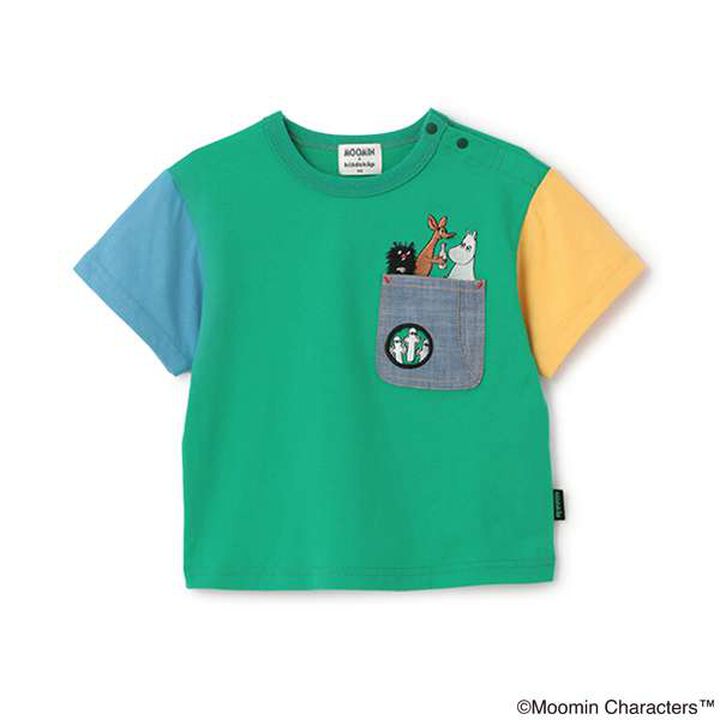MOOMIN/Chest Pocket Short Sleeve T-Shirt,Green, medium image number 5