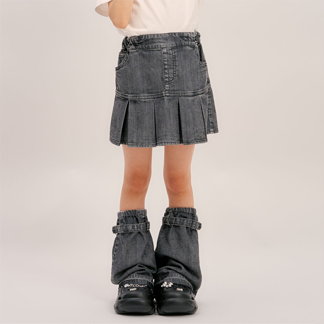 [Cool Touch] Denim Leg Covers,Black, large image number 4